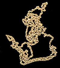 Dollhouse Miniature Brass Fine Link Chain 1 Ft.